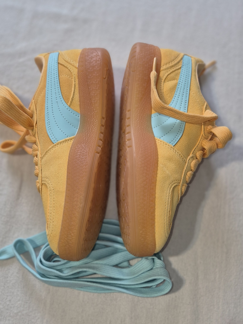 NEW PUMA 7  Palermo Moda Xtra Gum Lace Up Womens Orange Sneakers Casual 40032306 - Picture 9 of 13